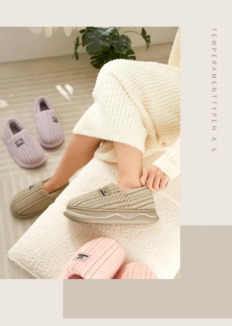 Women Cotton Warm Slippers Winter Indoor Thick Soles — feature 13