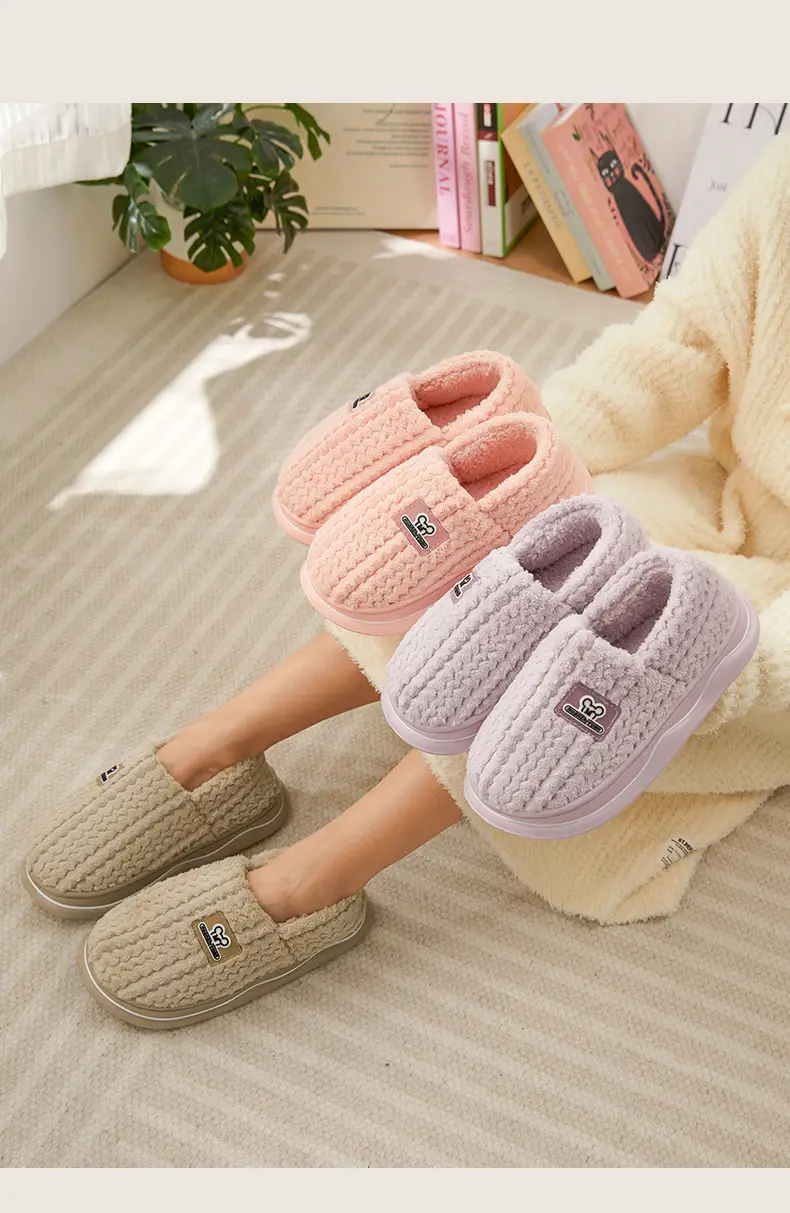 Women Cotton Warm Slippers Winter Indoor Thick Soles — feature 14