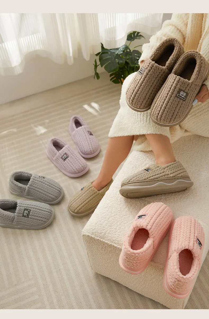 Women Cotton Warm Slippers Winter Indoor Thick Soles — feature 16
