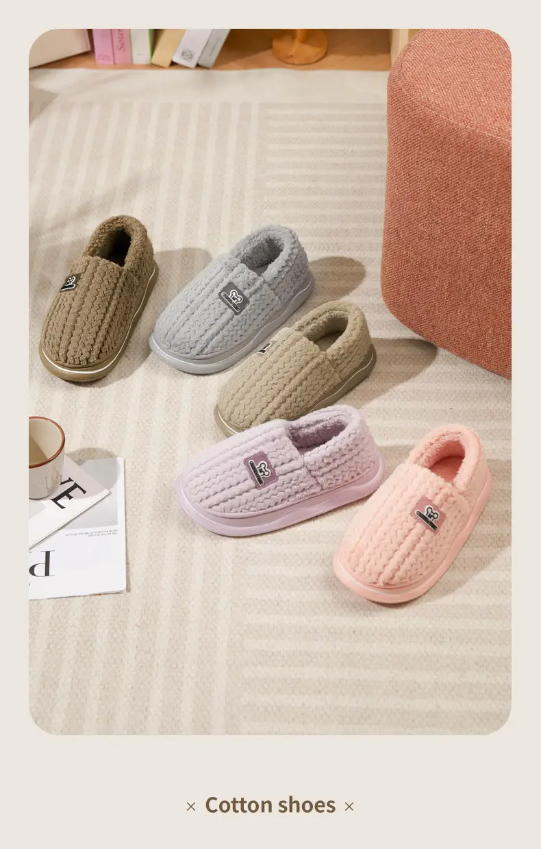 Women Cotton Warm Slippers Winter Indoor Thick Soles — feature 4
