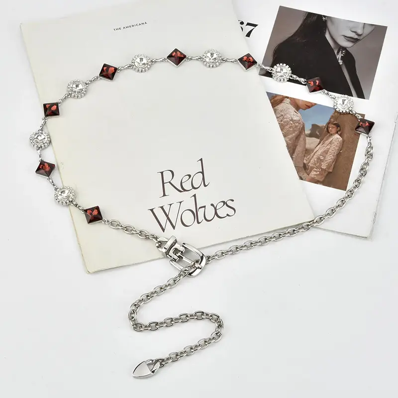 Women's Metal Studded Waist Chain for Dresses & Shirts