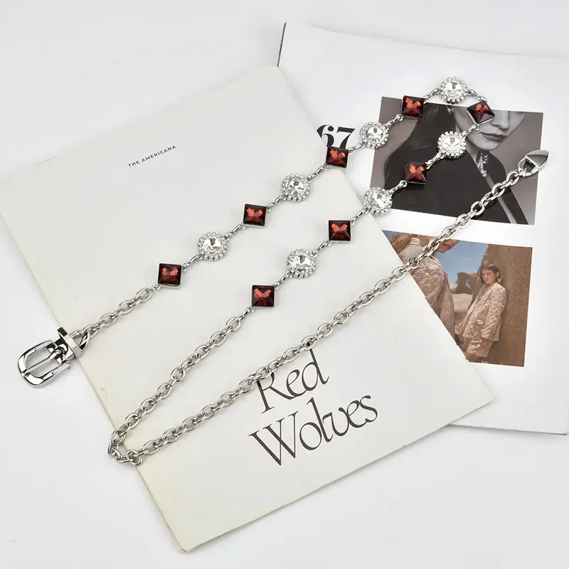 Women's Metal Studded Waist Chain for Dresses & Shirts