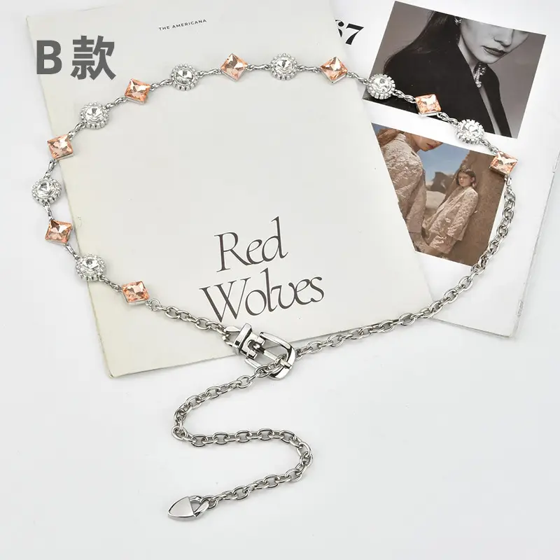 Women's Metal Studded Waist Chain for Dresses & Shirts