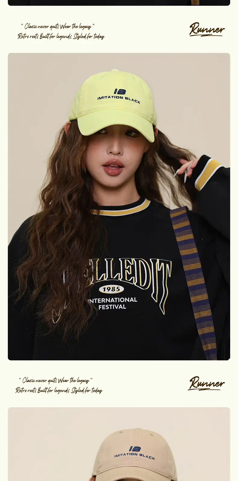 Women's Navy Blue Baseball Cap with Embroidered Logo — feature 11