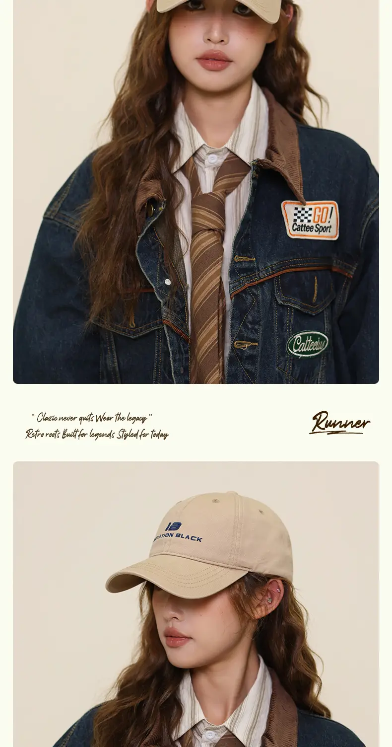 Women's Navy Blue Baseball Cap with Embroidered Logo — feature 12