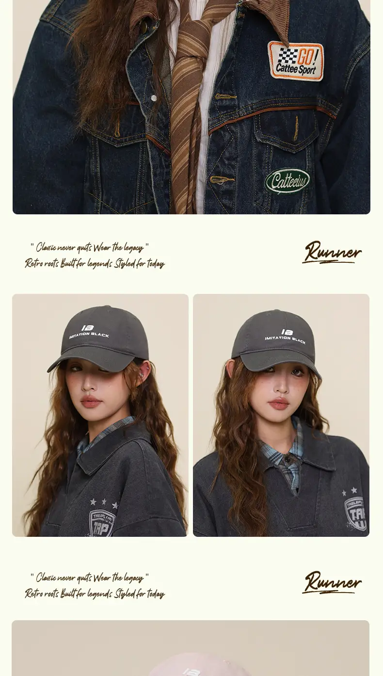 Women's Navy Blue Baseball Cap with Embroidered Logo — feature 13