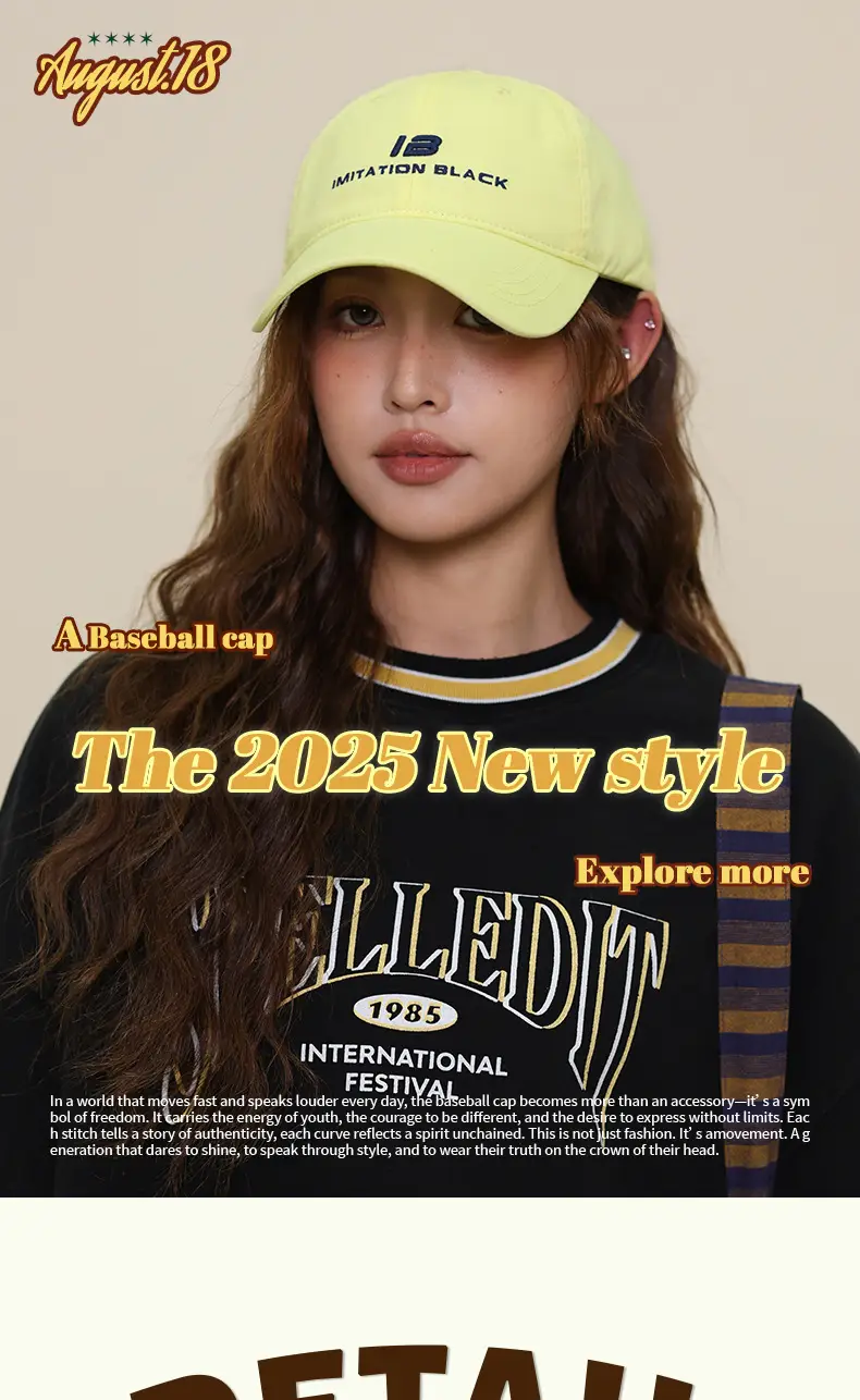 Women's Navy Blue Baseball Cap with Embroidered Logo — feature 6