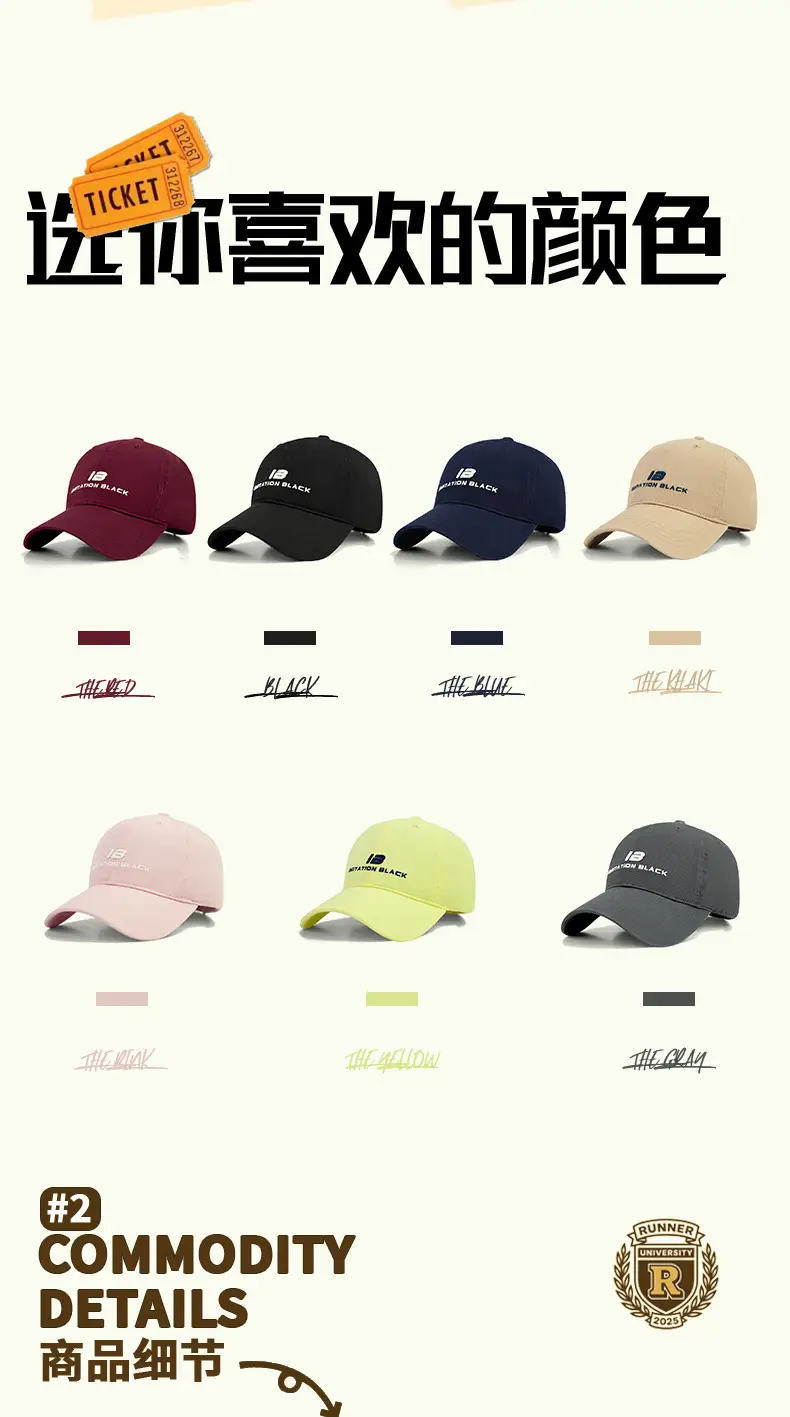 Women's Navy Blue Baseball Cap with Embroidered Logo — feature 8