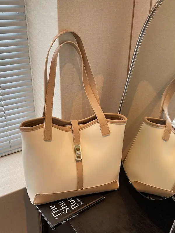 Women's Beige Tote Bag 2026 Casual Large Capacity - Image 3