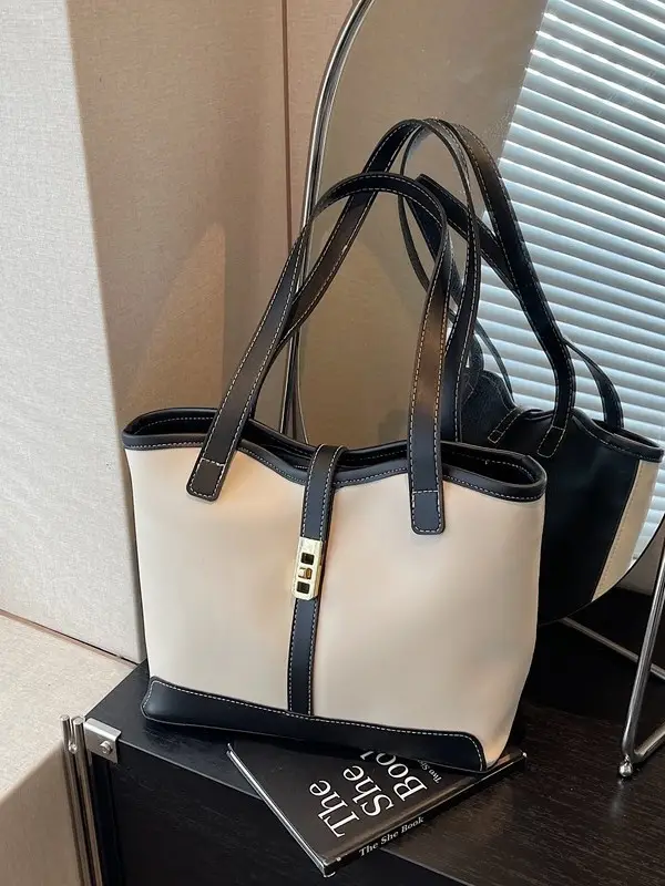 Women's Beige Tote Bag 2026 Casual Large Capacity - Image 4