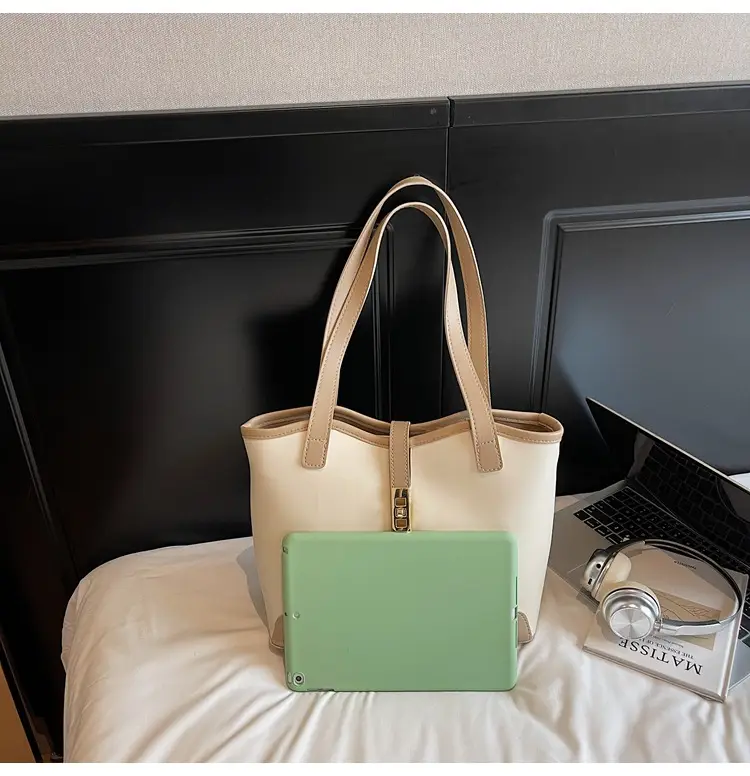 Women's Beige Tote Bag 2026 Casual Large Capacity — feature 9