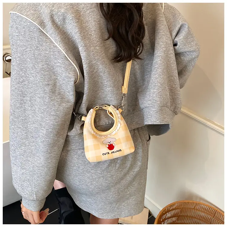 Cute Girl Shoulder Bag with Puppy Embroidery Light Blue — feature 23