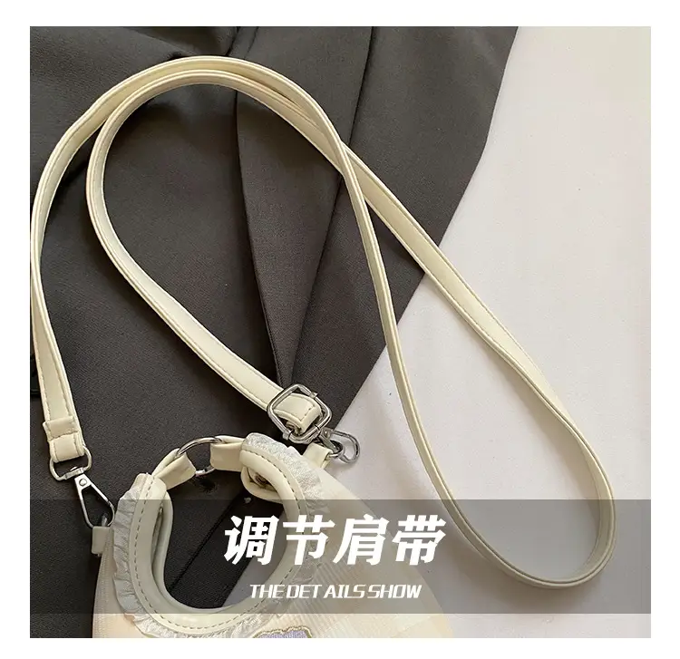 Cute Girl Shoulder Bag with Puppy Embroidery Light Blue — feature 8