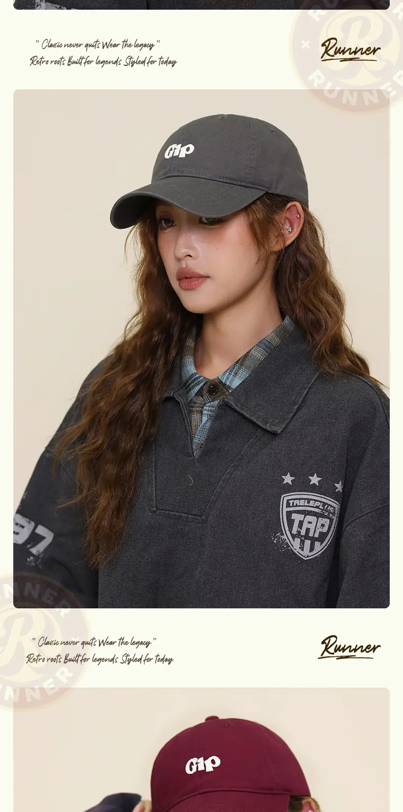Women Retro Letter Baseball Cap with Embroidered Sun Hat — feature 12