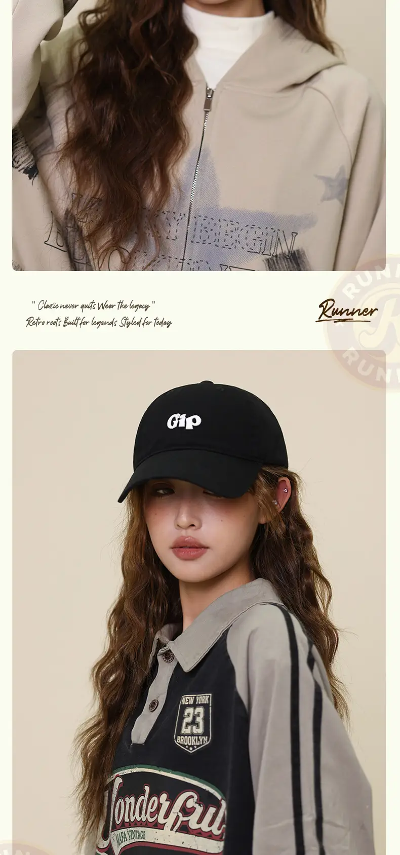 Women Retro Letter Baseball Cap with Embroidered Sun Hat — feature 16