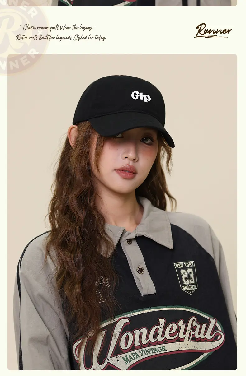 Women Retro Letter Baseball Cap with Embroidered Sun Hat — feature 17