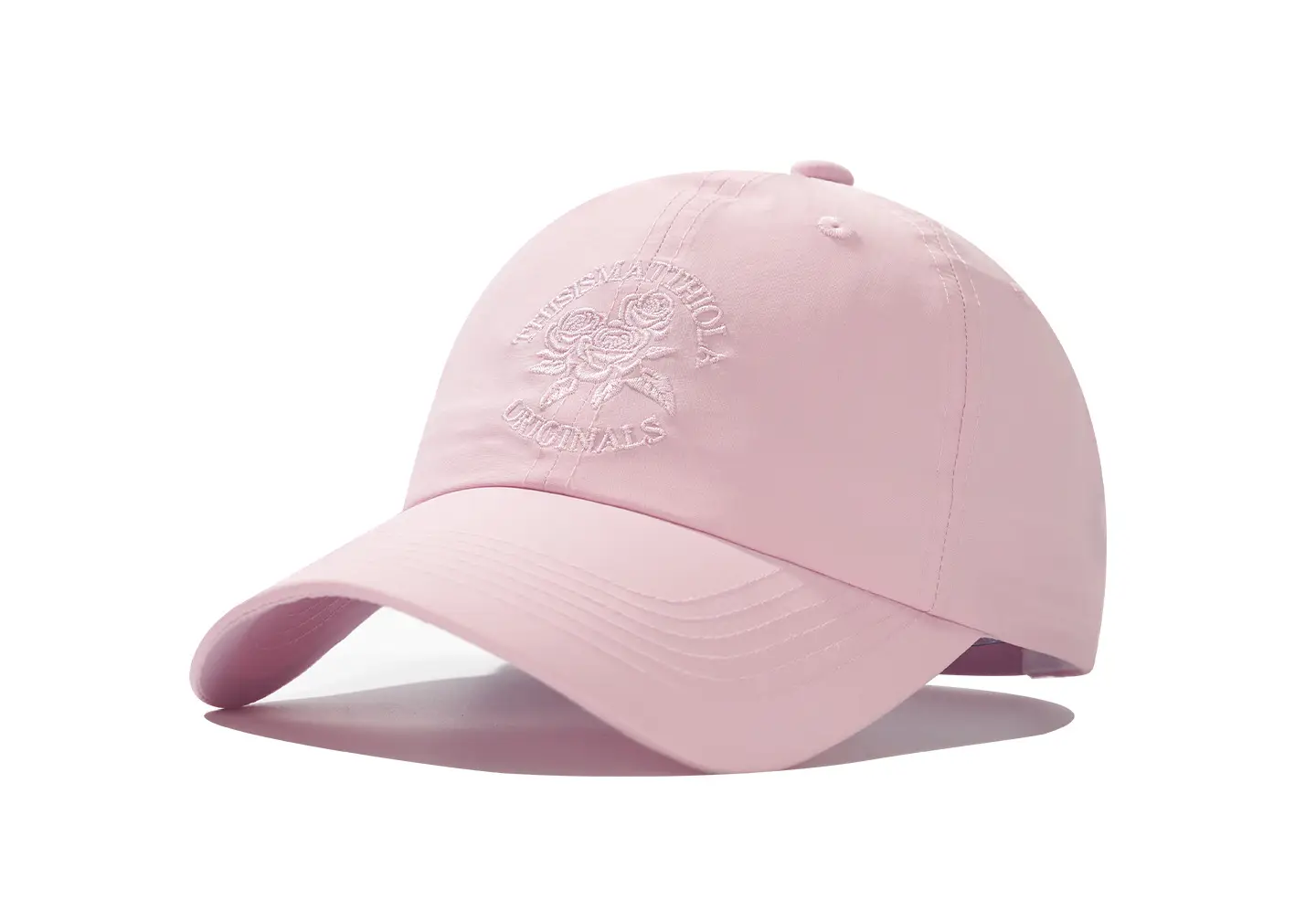 Maroon Embroidered Baseball Cap with Rose Design — feature 23