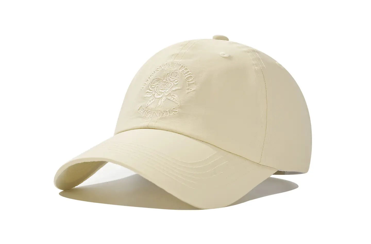 Maroon Embroidered Baseball Cap with Rose Design — feature 26