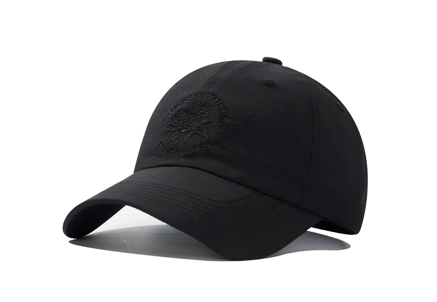 Maroon Embroidered Baseball Cap with Rose Design — feature 28