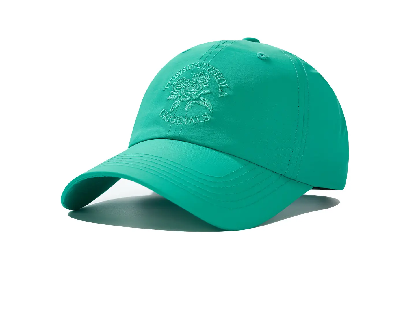 Maroon Embroidered Baseball Cap with Rose Design — feature 32