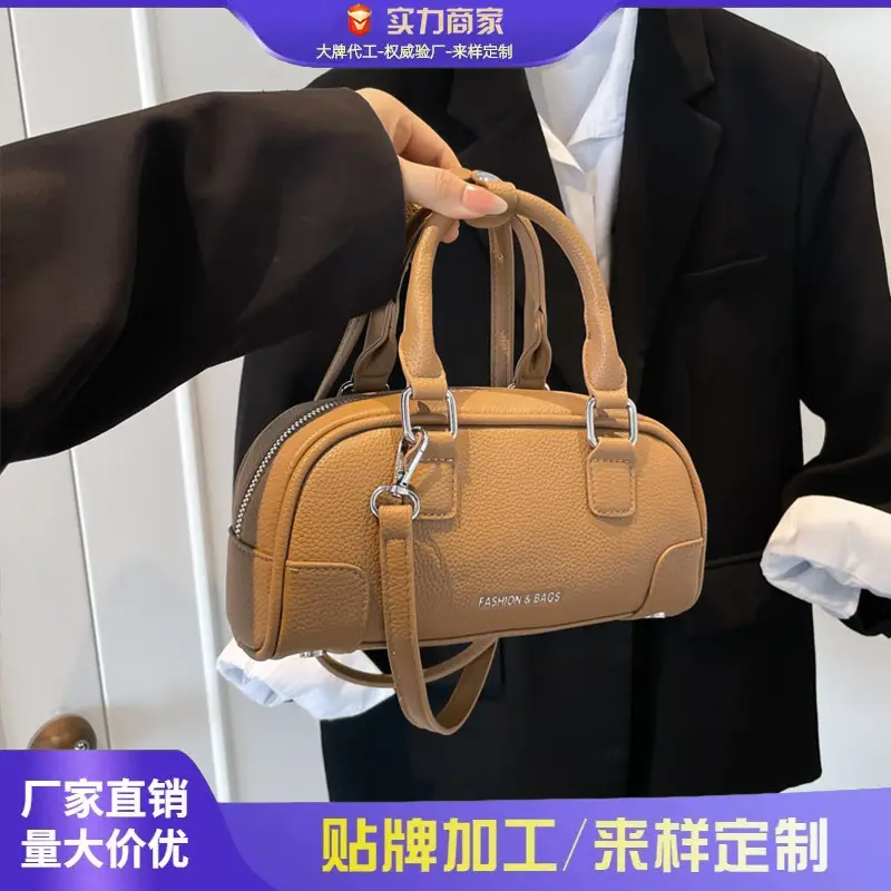 Women's Tan Leather Crossbody Bag 2025 New Style - Image 7