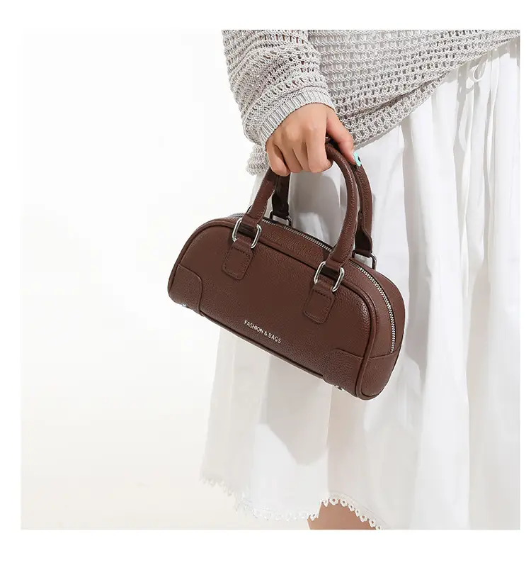 Women's Tan Leather Crossbody Bag 2025 New Style — feature 17
