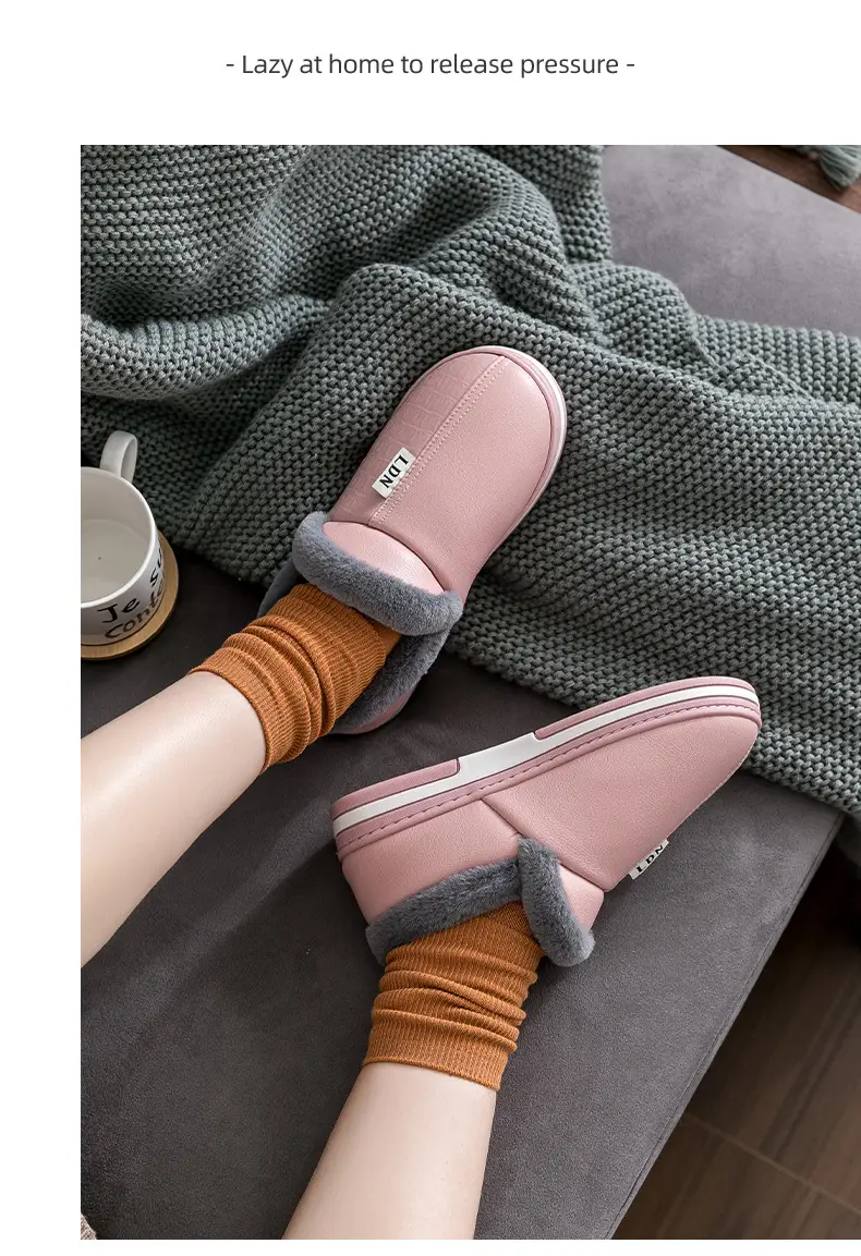 Elderly Men's Winter Cotton Shoes with Heel Cover, Indoor Non-Slip Thick-Soled Home Warm Plush Cotton Shoes for Elderly Men — feature 11