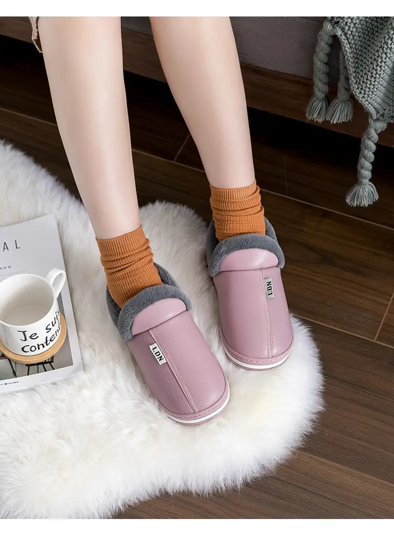 Elderly Men's Winter Cotton Shoes with Heel Cover, Indoor Non-Slip Thick-Soled Home Warm Plush Cotton Shoes for Elderly Men — feature 13