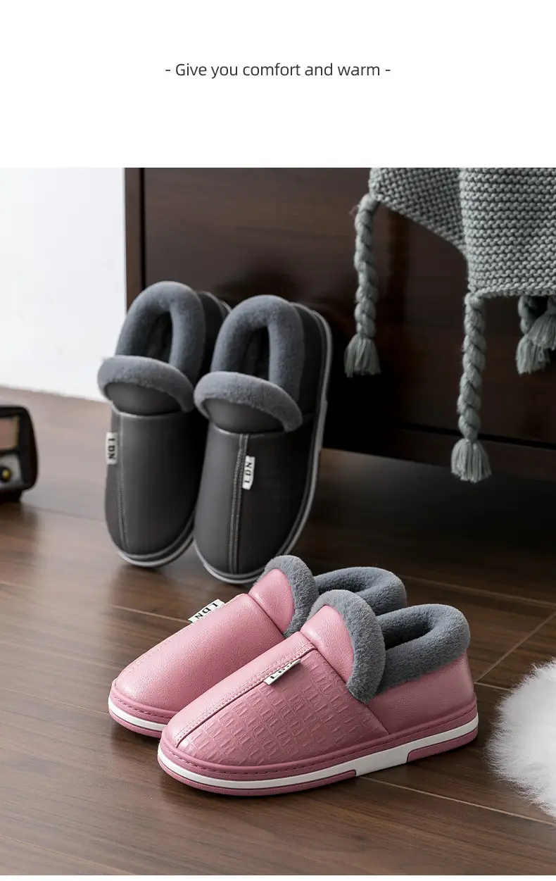 Elderly Men's Winter Cotton Shoes with Heel Cover, Indoor Non-Slip Thick-Soled Home Warm Plush Cotton Shoes for Elderly Men — feature 14