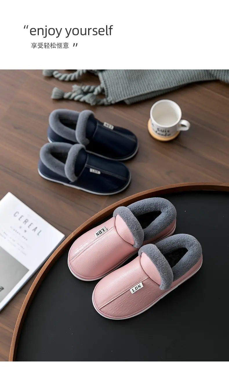 Elderly Men's Winter Cotton Shoes with Heel Cover, Indoor Non-Slip Thick-Soled Home Warm Plush Cotton Shoes for Elderly Men — feature 15