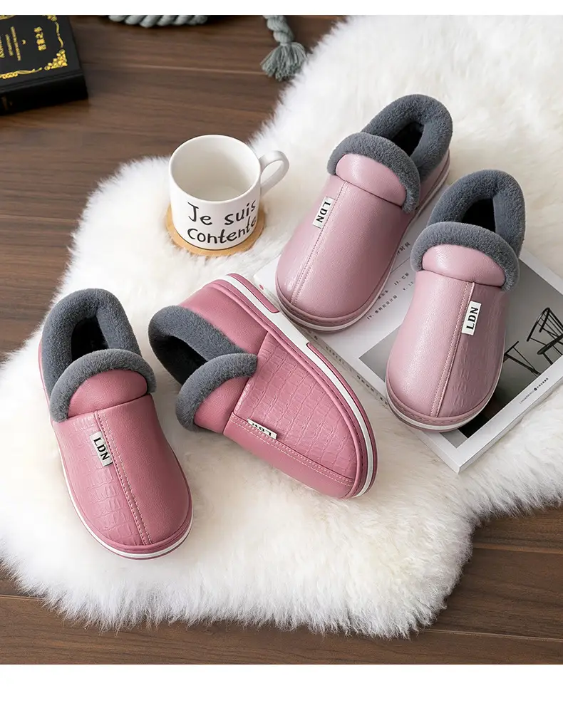 Elderly Men's Winter Cotton Shoes with Heel Cover, Indoor Non-Slip Thick-Soled Home Warm Plush Cotton Shoes for Elderly Men — feature 17