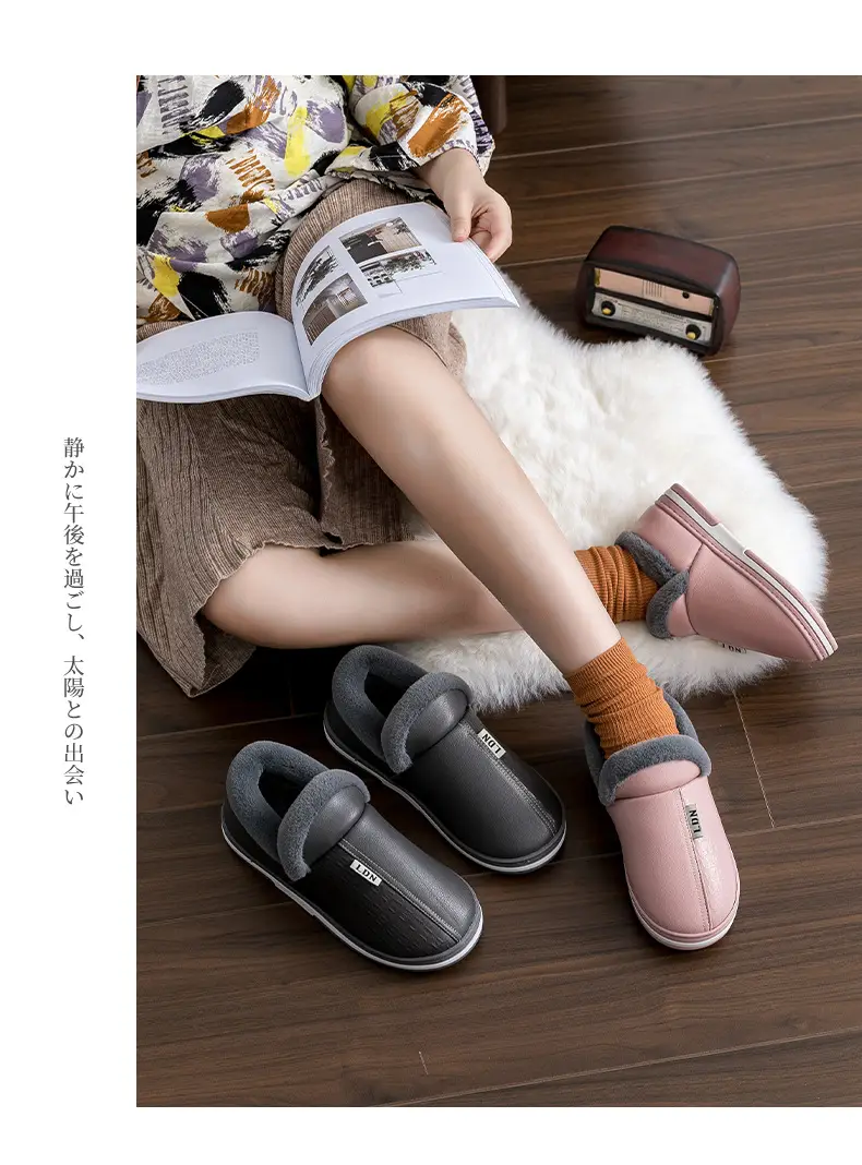 Elderly Men's Winter Cotton Shoes with Heel Cover, Indoor Non-Slip Thick-Soled Home Warm Plush Cotton Shoes for Elderly Men — feature 18