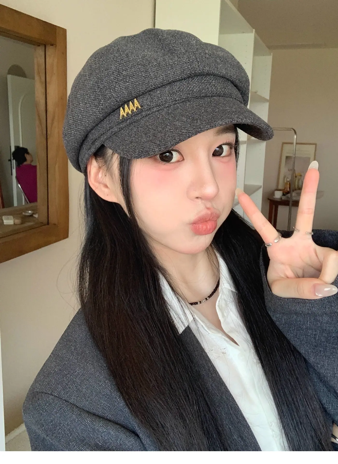 Women Duckbill Beret Brown New British Style — feature 12
