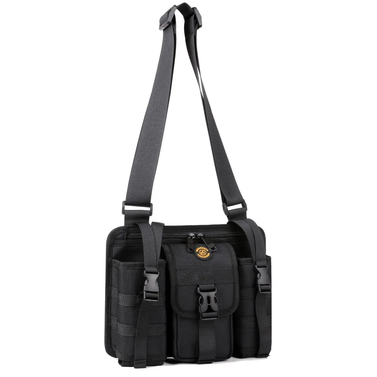 One-Shoulder Crossbody Mobile Phone Bag Black Outdoor Travel