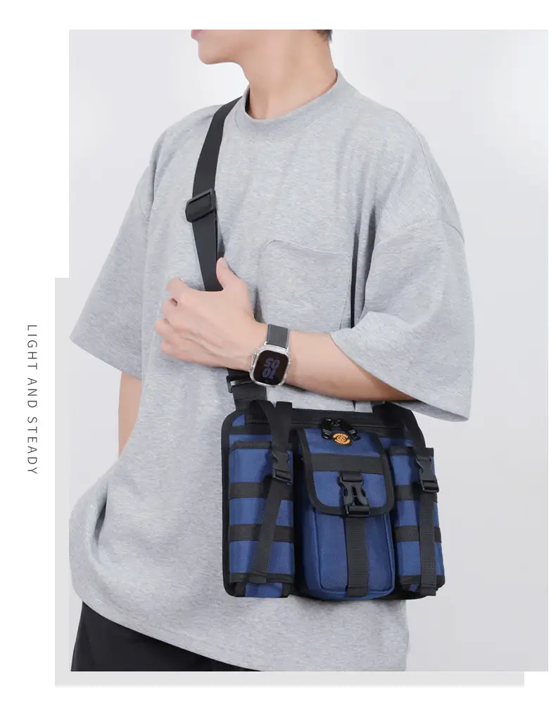 One-Shoulder Crossbody Mobile Phone Bag Black Outdoor Travel — feature 21