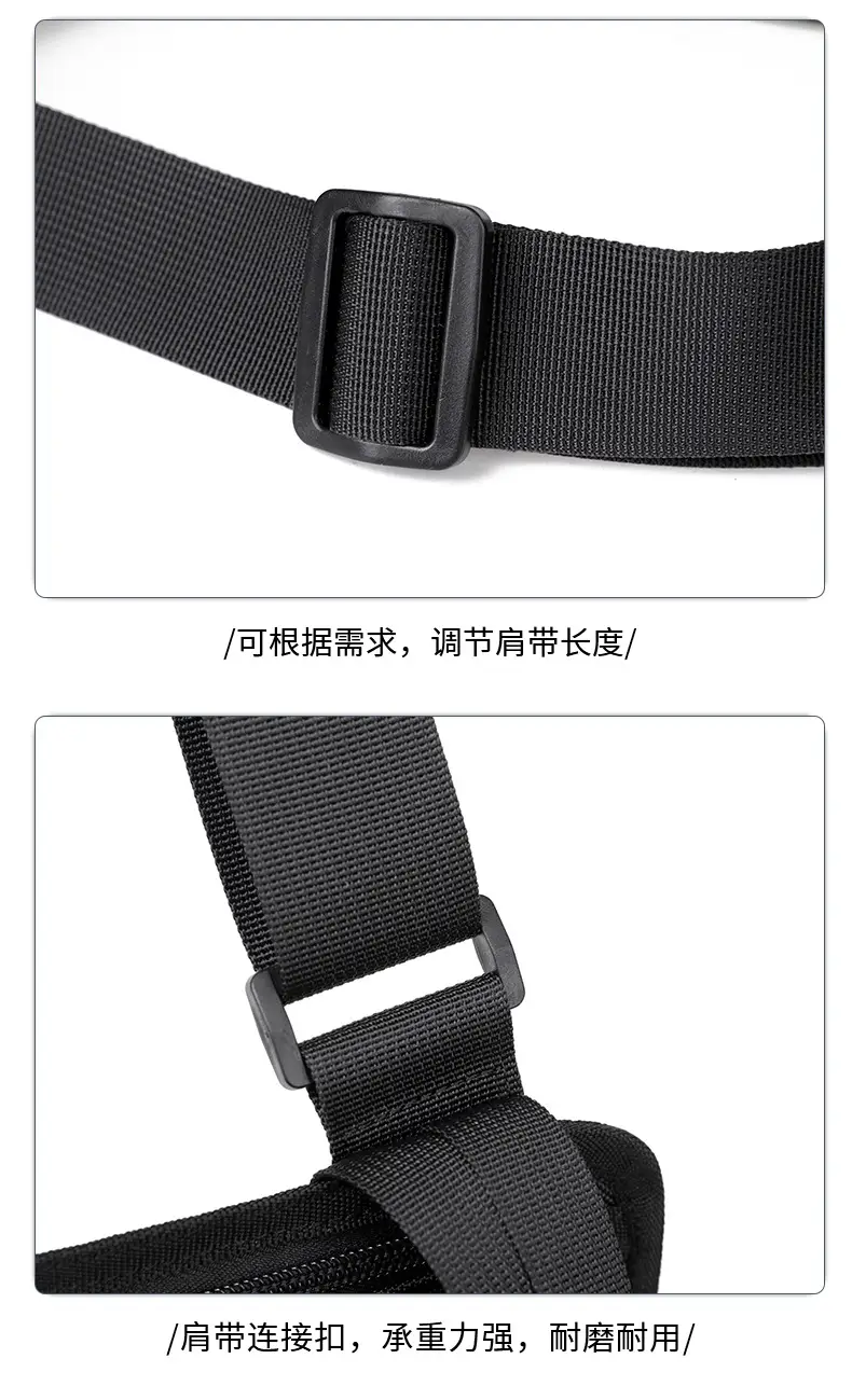 One-Shoulder Crossbody Mobile Phone Bag Black Outdoor Travel — feature 37