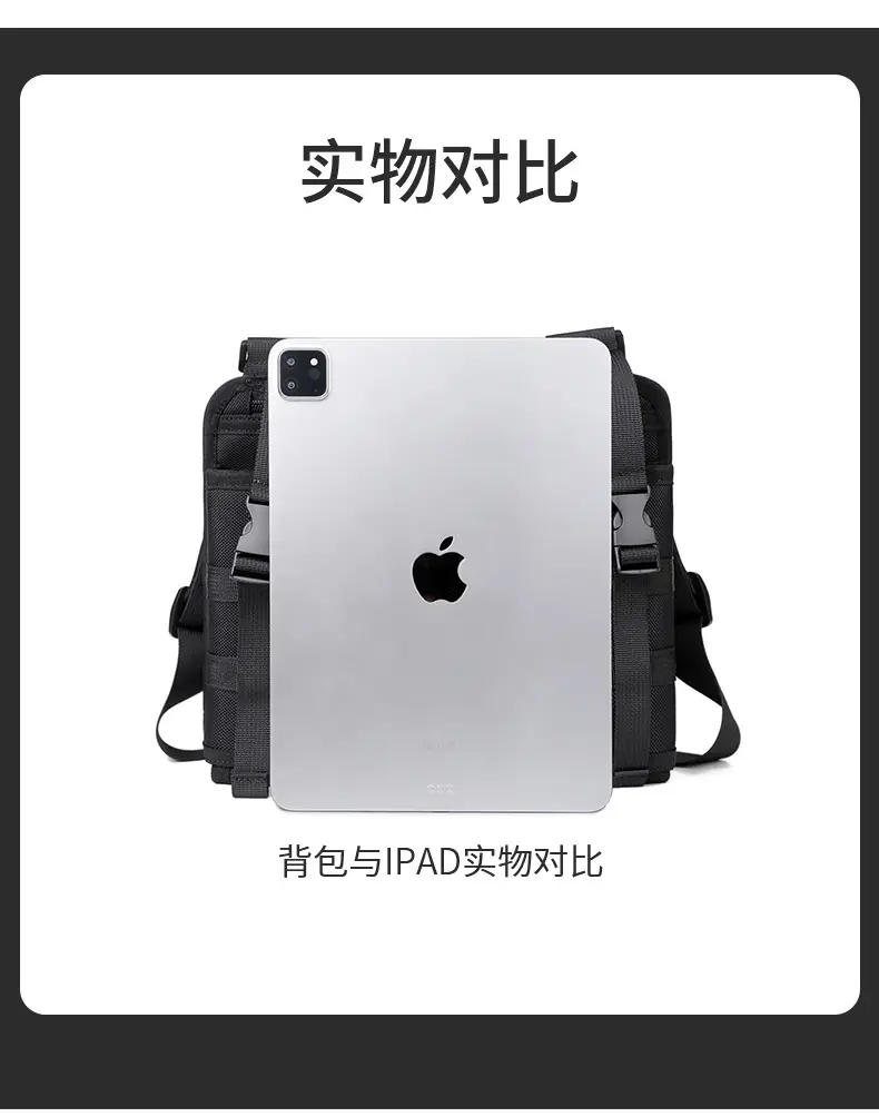 One-Shoulder Crossbody Mobile Phone Bag Black Outdoor Travel — feature 8