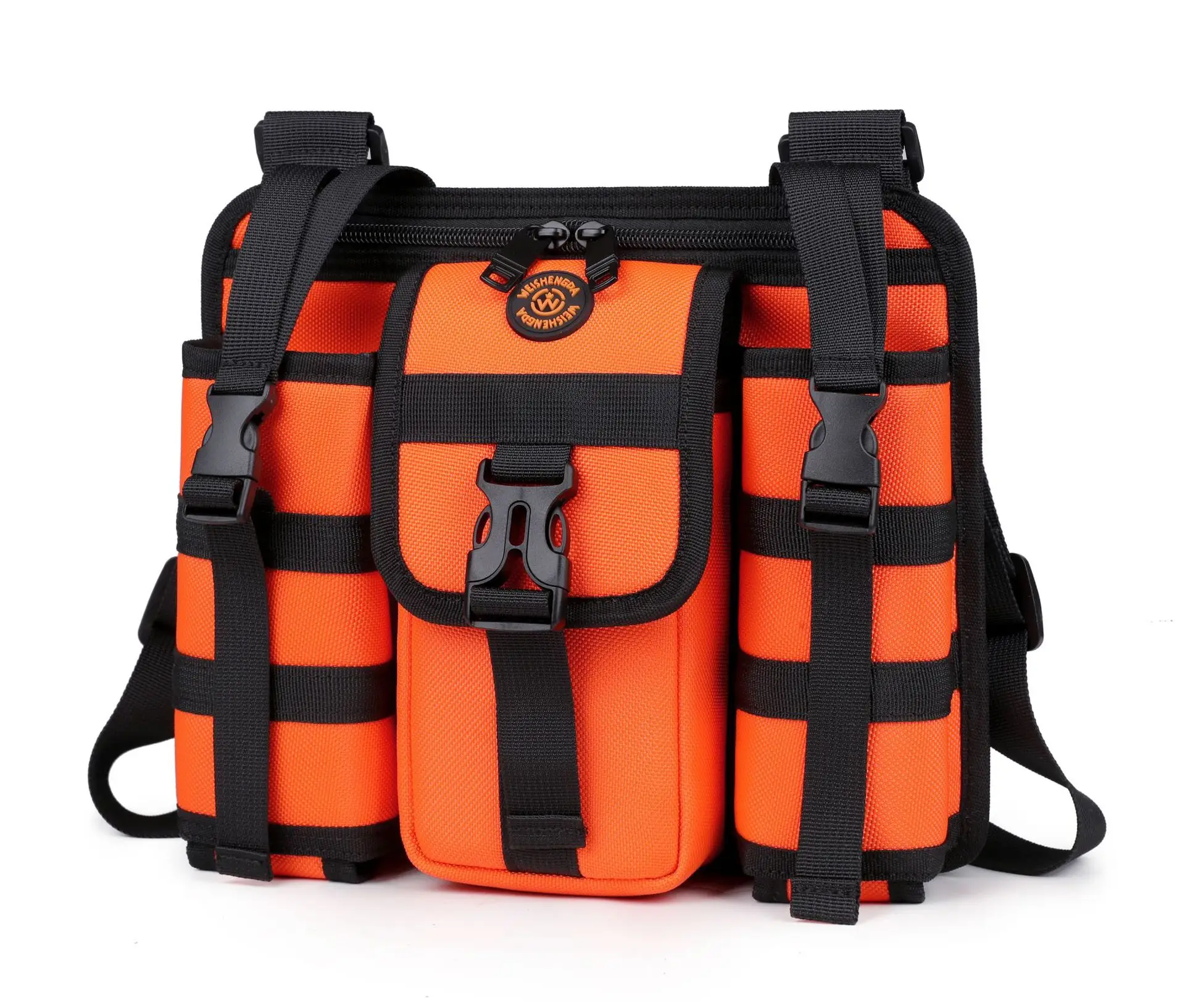 One-Shoulder Crossbody Mobile Phone Bag Black Outdoor Travel