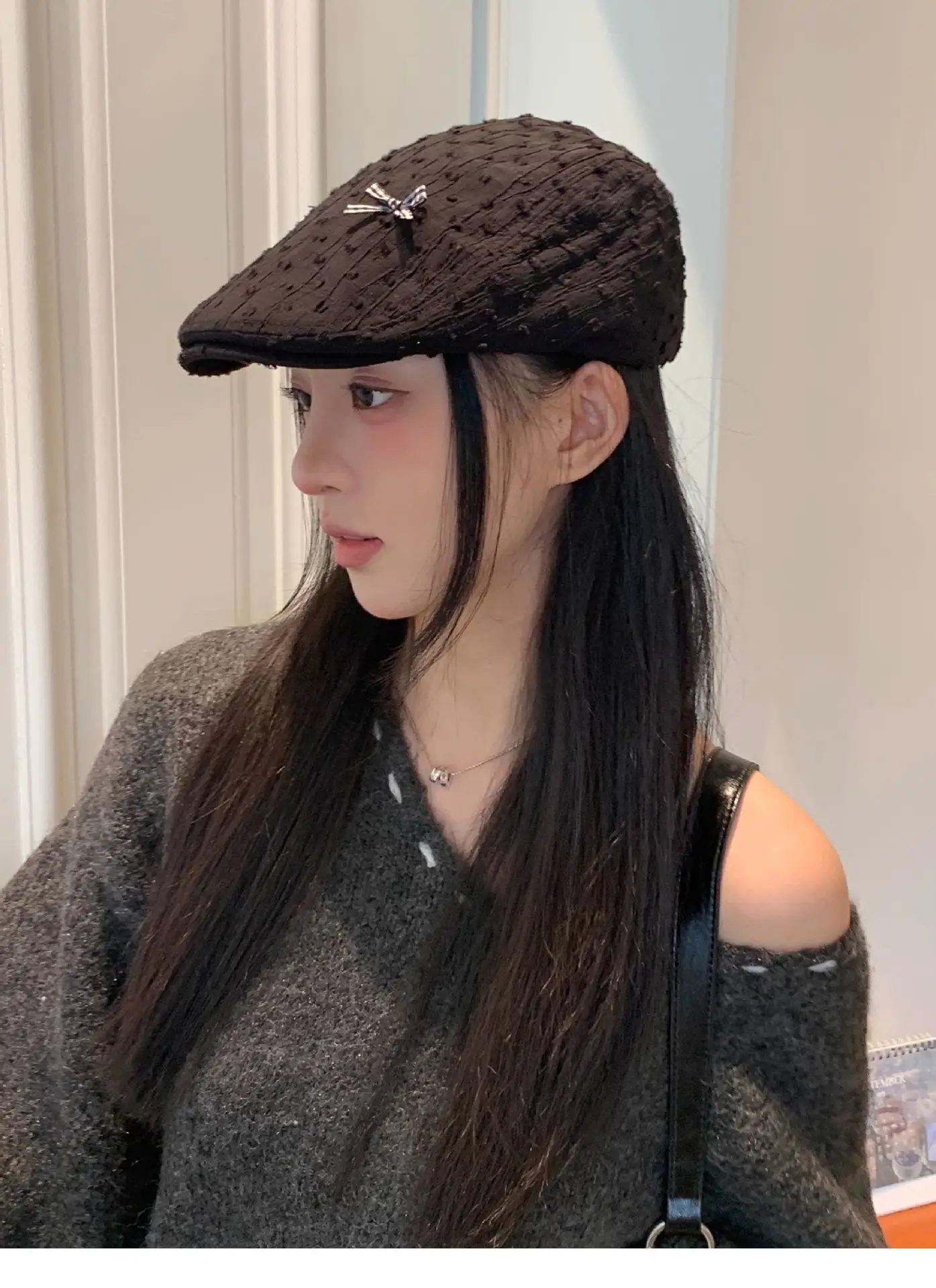 Japanese Style Women's Bowknot Hat White Spring Summer — feature 10