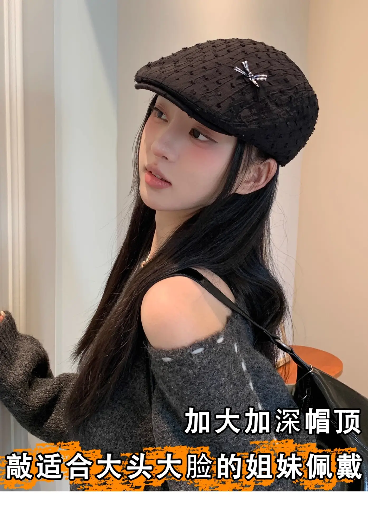 Japanese Style Women's Bowknot Hat White Spring Summer — feature 7