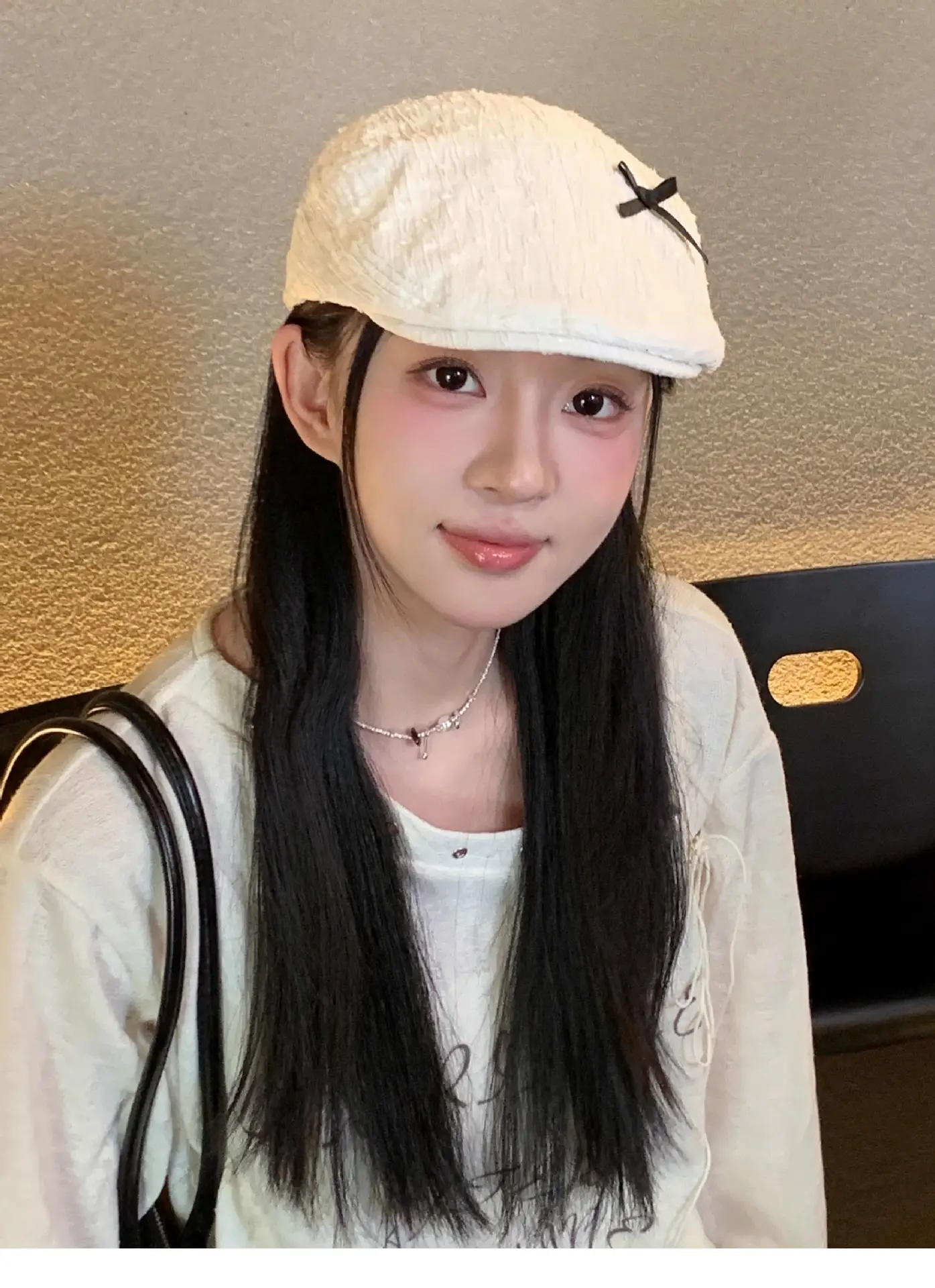 Japanese Style Women's Bowknot Hat White Spring Summer — feature 8