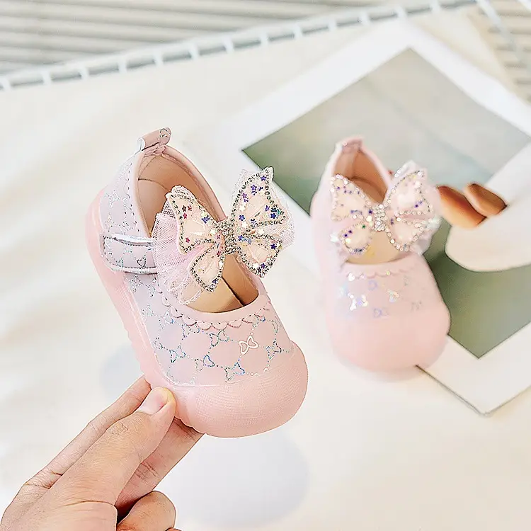 Baby Girl Butterfly Shoes Cream Soft Sole Anti-Kick — feature 11