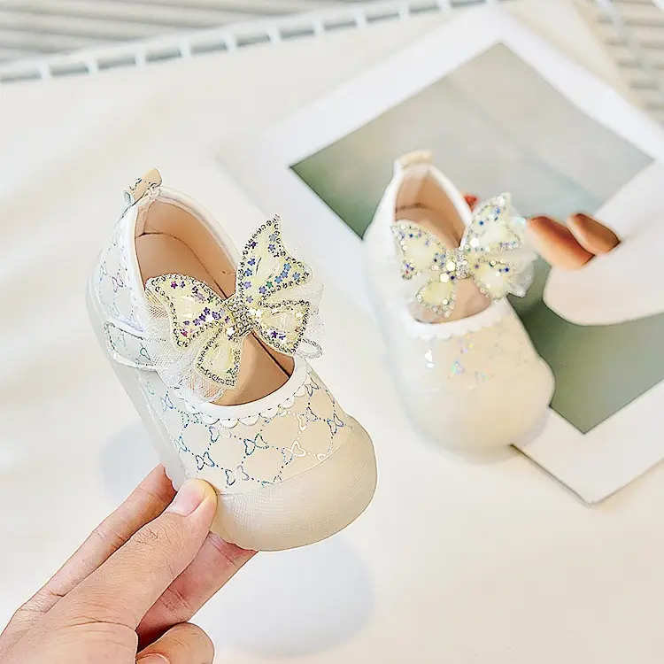 Baby Girl Butterfly Shoes Cream Soft Sole Anti-Kick — feature 12