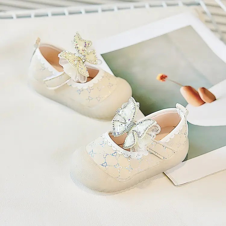 Baby Girl Butterfly Shoes Cream Soft Sole Anti-Kick — feature 13