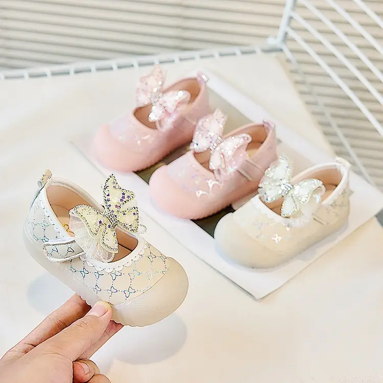 Baby Girl Butterfly Shoes Cream Soft Sole Anti-Kick — feature 20