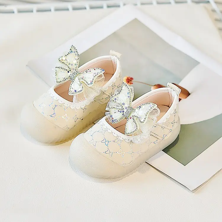 Baby Girl Butterfly Shoes Cream Soft Sole Anti-Kick — feature 9