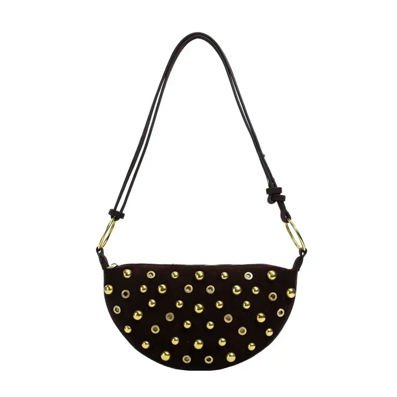 Black Rivet Crossbody Bag for Women - Image 8
