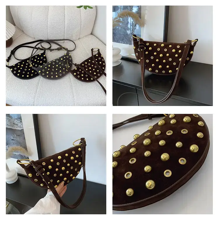 Black Rivet Crossbody Bag for Women — feature 10