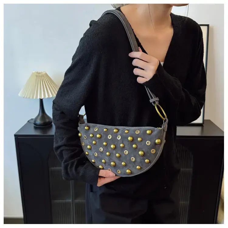 Black Rivet Crossbody Bag for Women — feature 13