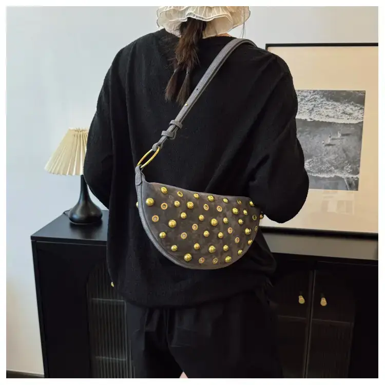 Black Rivet Crossbody Bag for Women — feature 14